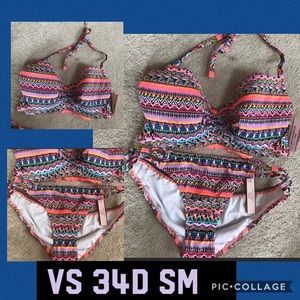 VS THE GETAWAY HALTER BIKINI TOP & THE STRAPPY CHEEKY BIKINI BOTTOMS HTF